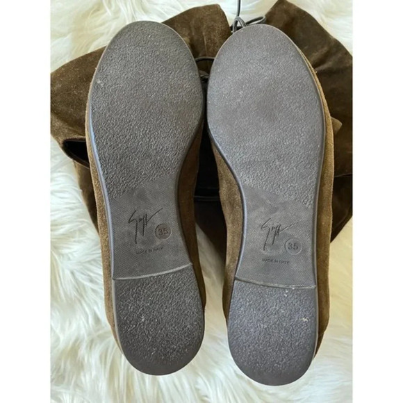 Giuseppe Zanotti Suede Leather Over The Knee Boots Flat 5 - Picture 2 of 5